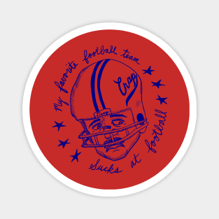 My football team sucks! (Blue) Magnet